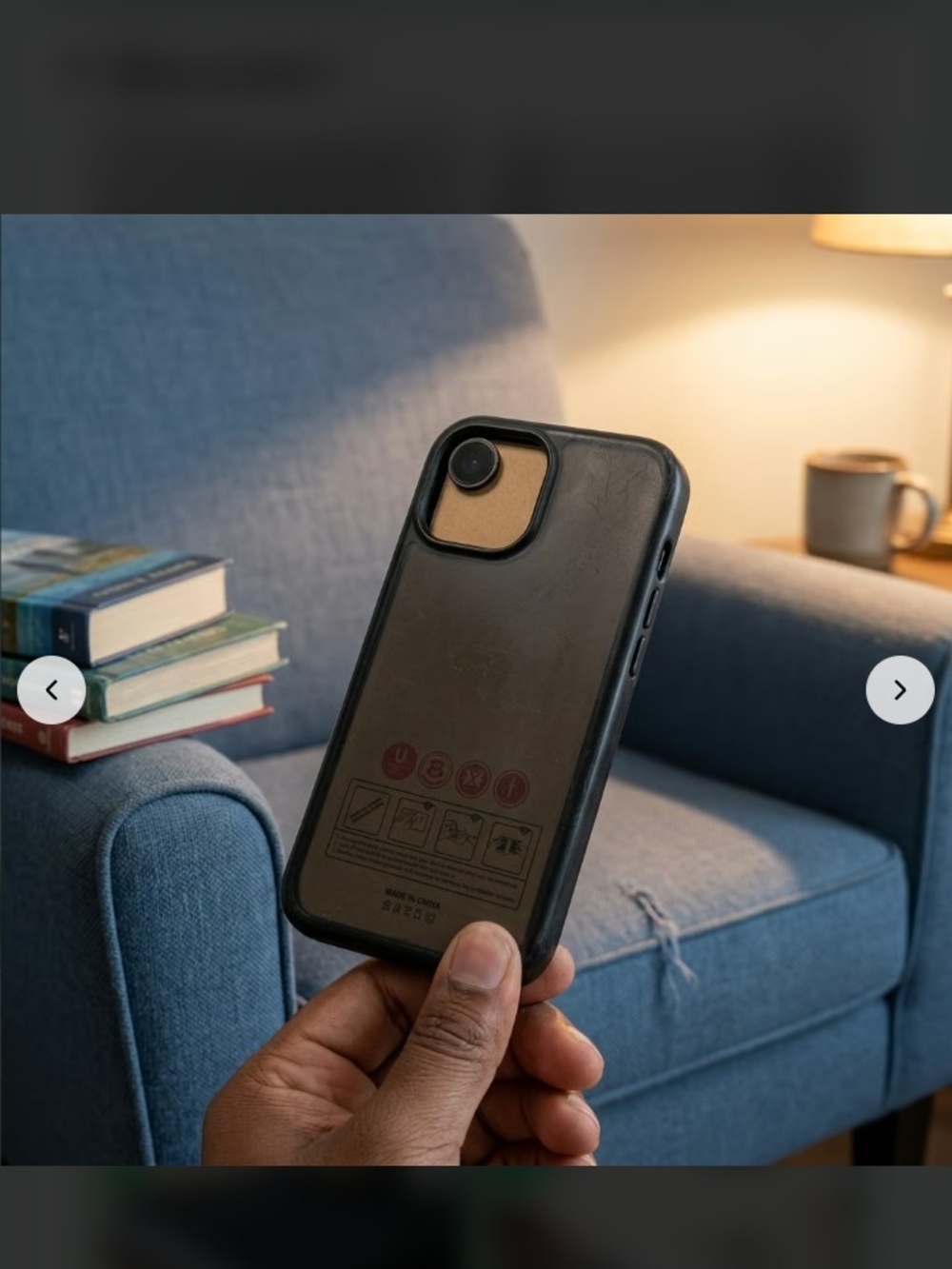 Black iPhone 15 Case With Screen Protectors Included